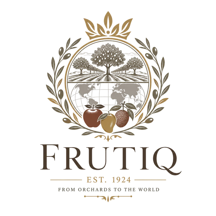 FRUTIQ official crest, Est. 1924, From Orchards To The World